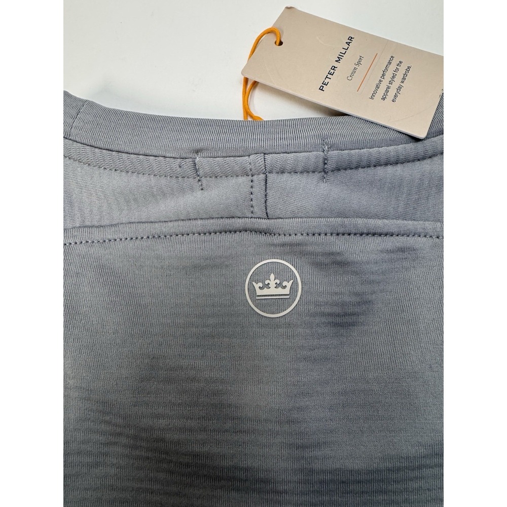 NWT Peter Millar Beaumont Performance Crew Neck Pullover Gale Grey Mens XXL $165 - Picture 9 of 10